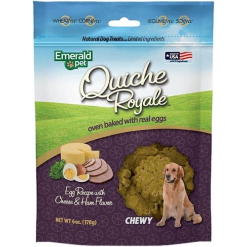Emerald Pet Quiche Royal Ham and Cheese Treat for Dogs - 6 oz Emerald Pet Quiche Royal Ham and Cheese Treat for Dogs - 6 oz