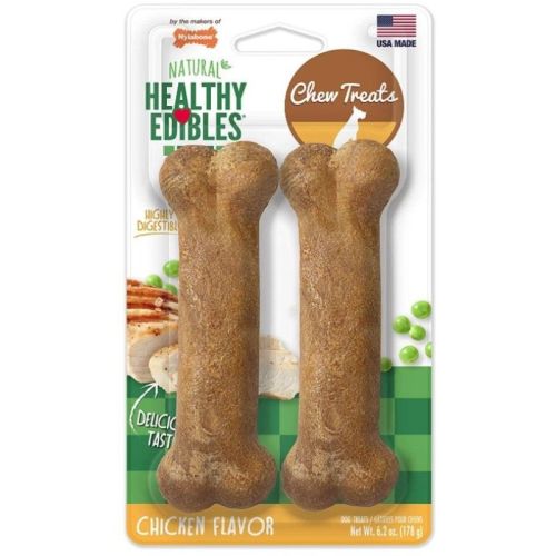 Nylabone Healthy Edibles Wholesome Dog Chews - Chicken Flavor - Wolf - 5.5" Long (2 Pack) Nylabone Healthy Edibles Wholesome Dog Chews - Chicken Flavor - Wolf - 5.5" Long (2 Pack)