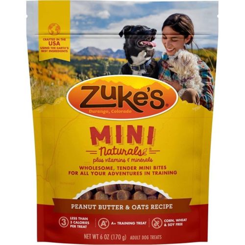 Zukes Mini Naturals Dog Treats - Peanut Butter & Oats Recipe - 6 oz Zukes Mini Naturals Dog Treats - Peanut Butter & Oats Recipe - 6 oz