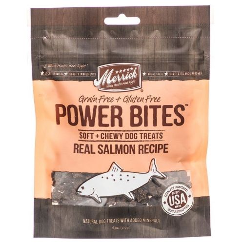 Merrick Power Bites Soft & Chewy Dog Treats - Real Salmon Recipe - 6 oz Merrick Power Bites Soft & Chewy Dog Treats - Real Salmon Recipe - 6 oz