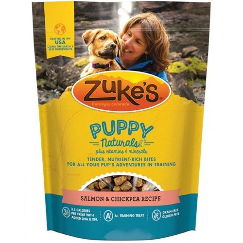 Zukes Puppy Naturals Dog Treats - Salmon & Chickpea Recipe - 5 oz Zukes Puppy Naturals Dog Treats - Salmon & Chickpea Recipe - 5 oz