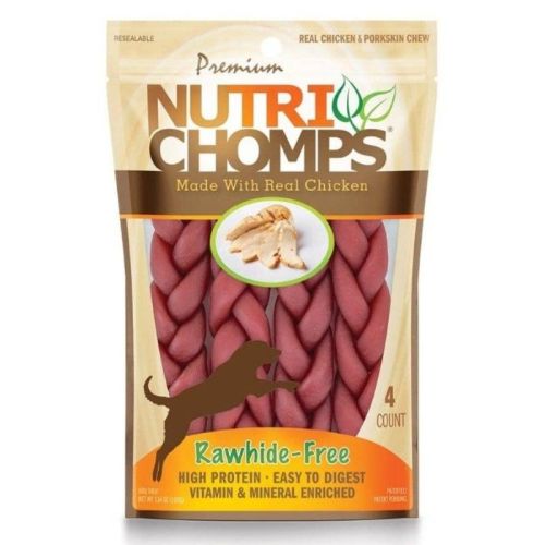 Premium Nutri Chomps Chicken Flavor Braids - 4 Count Premium Nutri Chomps Chicken Flavor Braids - 4 Count